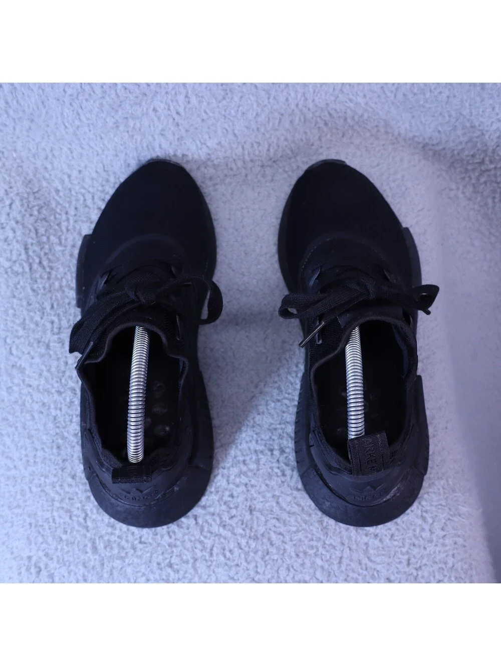 Adidas Womens 7 NMD_R1 Shoes Sneaker Black Boost